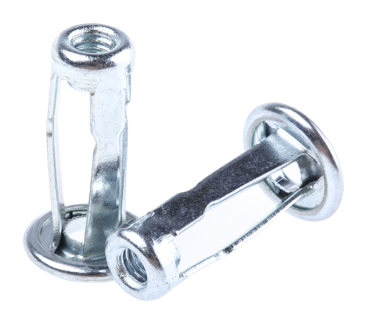 RS PRO Bright Zinc Plated, M4 Steel Threaded Insert, 11.89mm diameter 8.38mm Depth 21.36mm