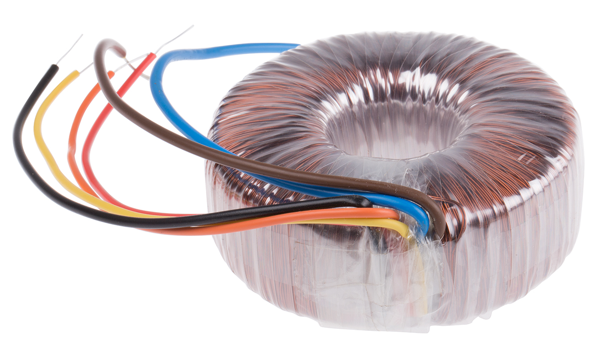 RS PRO 230V ac, 2 x 55V ac Toroidal Transformer, 50VA 2 Output