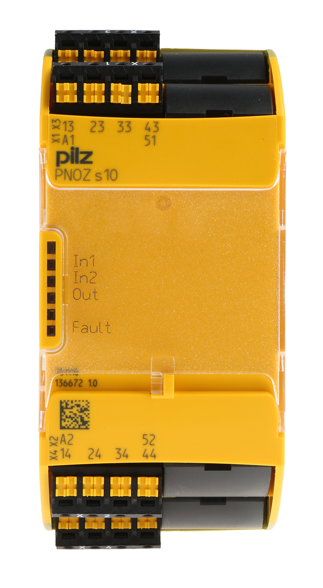 Pilz PNOZsigma PNOZ s10 C 1 Auxiliary Contacts Safety Relay 24V dc, Dual-Channel 4 Safety Contacts