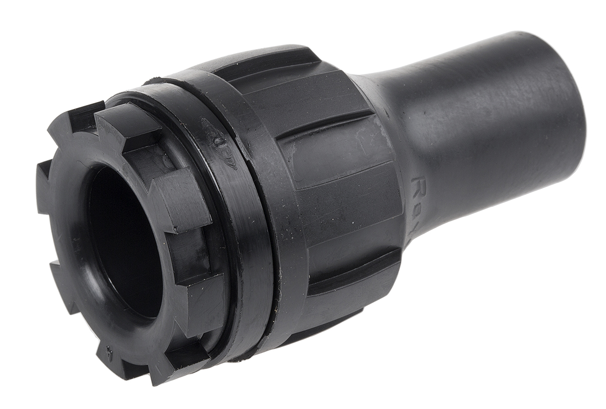 TE Connectivity CES Series Black Plastic Cable Gland, 4.32mm min., 12.7mm max., IP68