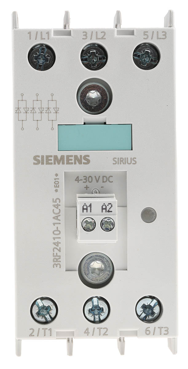 Siemens 3RF2 Series Solid State Relay, 10.5 A Load, DIN Rail Mount, 600 V Load, 30 V dc Control