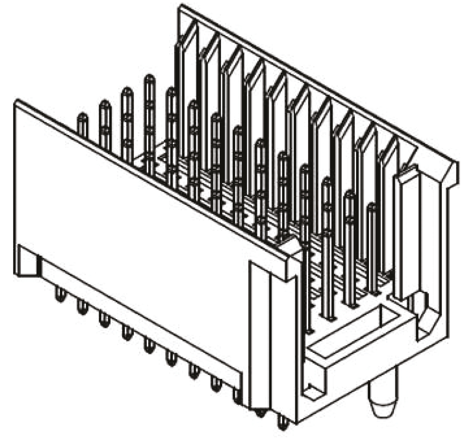 HARTING, har-bus HM 2mm Pitch Hard Metric Type C Backplane Connector, Male, Straight, 5 Row, 55 Way