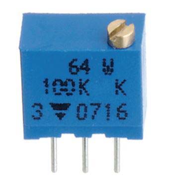 10kΩ, Through Hole Trimmer Potentiometer 0.25 W @ 85 °C Top Adjust TT ElectronicsBI, 64
