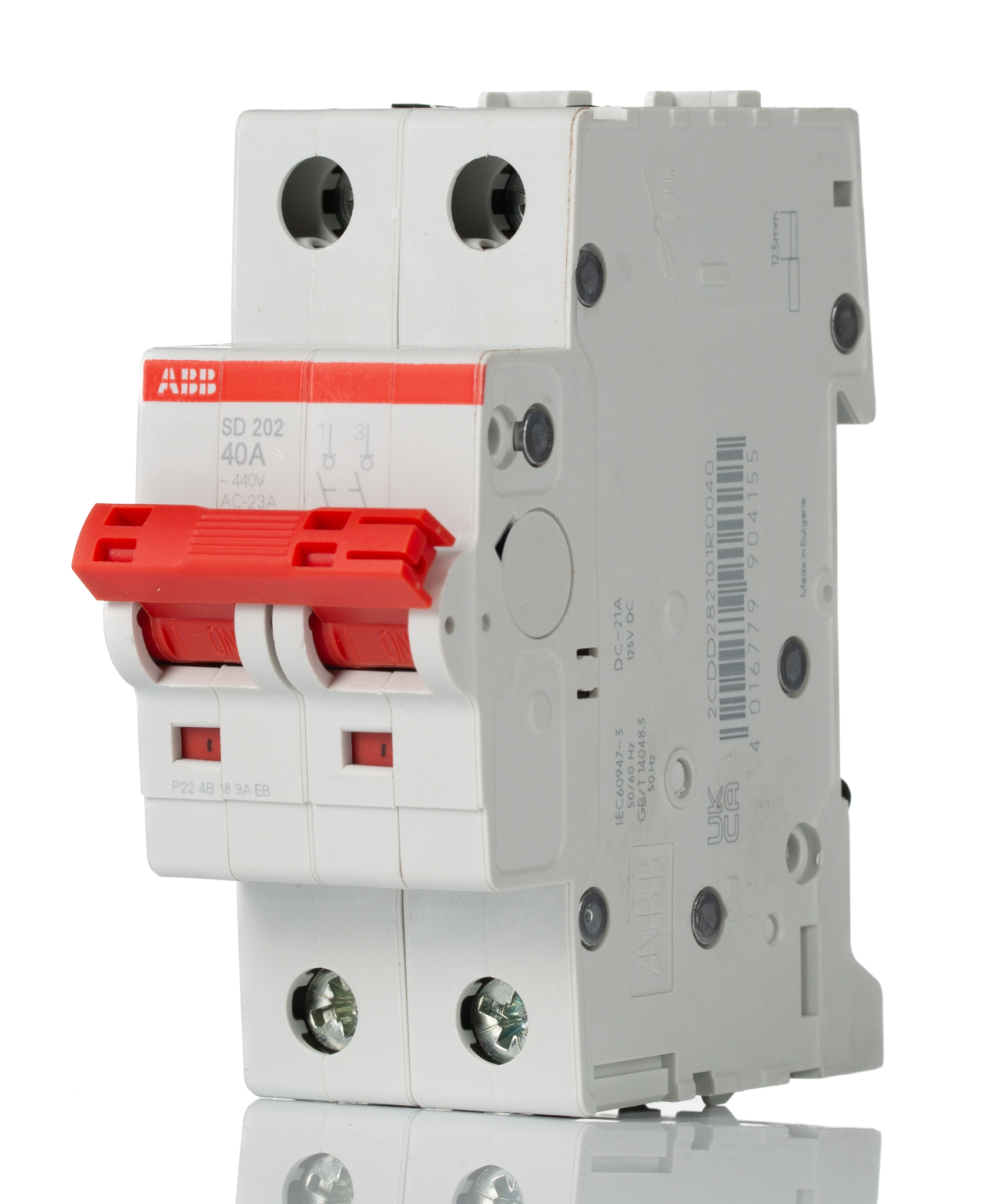 ABB 2P Pole Isolator Switch - 40A Maximum Current