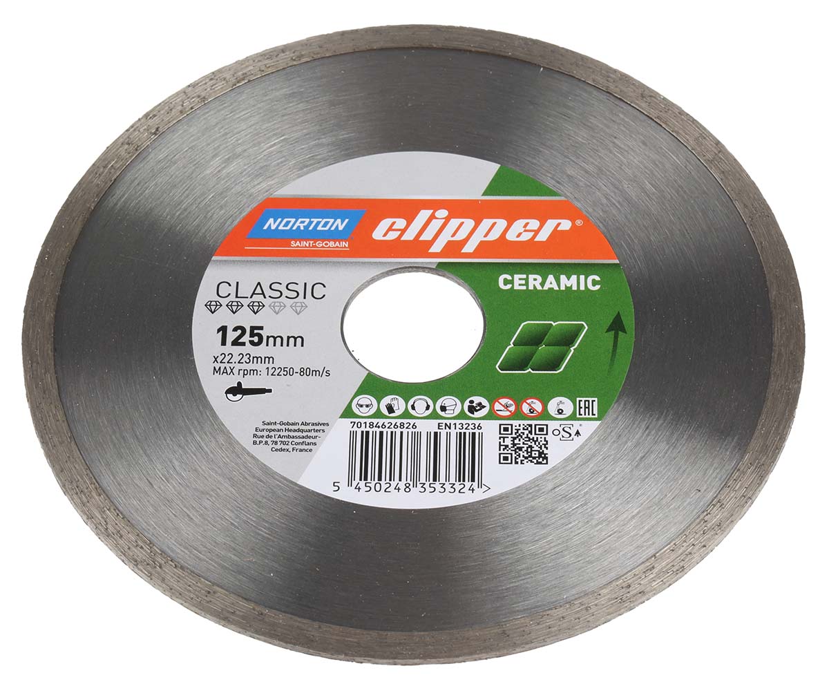 Norton Ceramic Cutting Disc, 125mm x 1.2mm Thick, 1 in pack