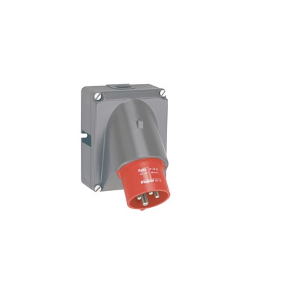 Legrand, Hypra IP44 Red 3P+E Angled Industrial Power Plug, Rated At 16A, 415 V No