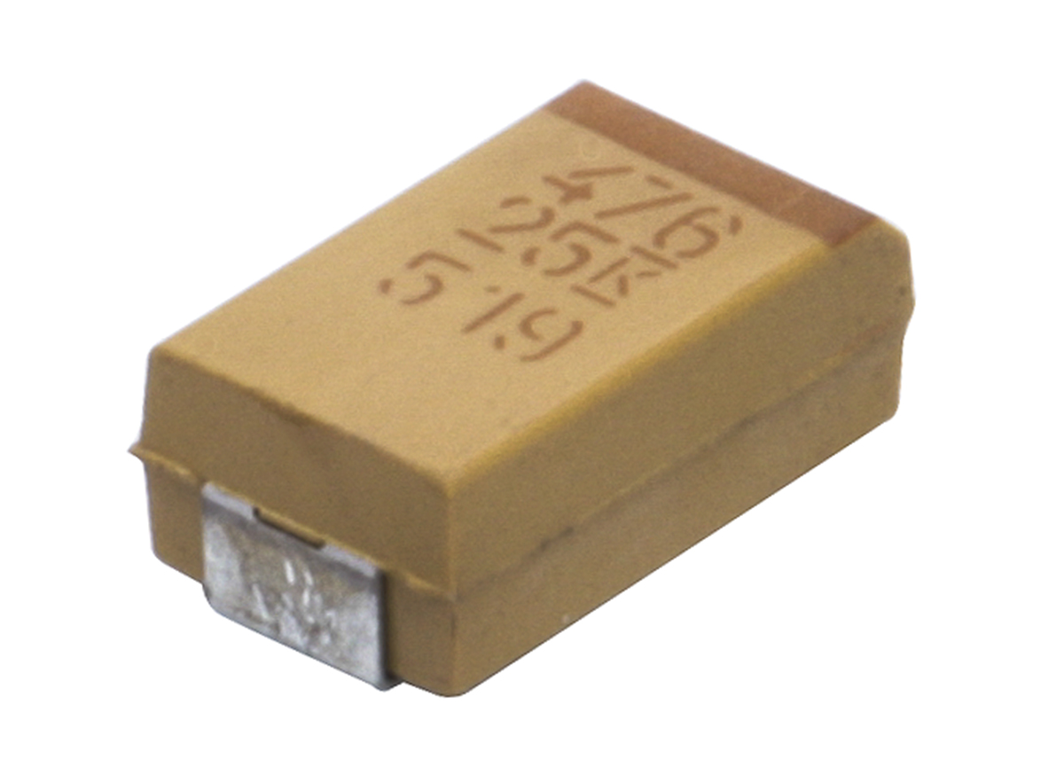 KEMET 47μF MnO2 Tantalum Capacitor 25V dc, T491 Series