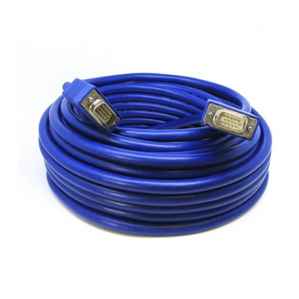 Van Damme Male VGA to Male VGA Cable, 20m Blue