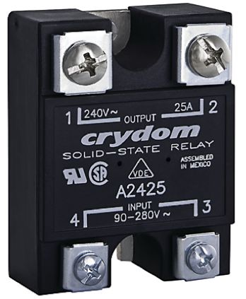 Sensata Crydom 1 Series Solid State Relay, 125 A Load, Panel Mount, 280 V rms Load, 32 V Control