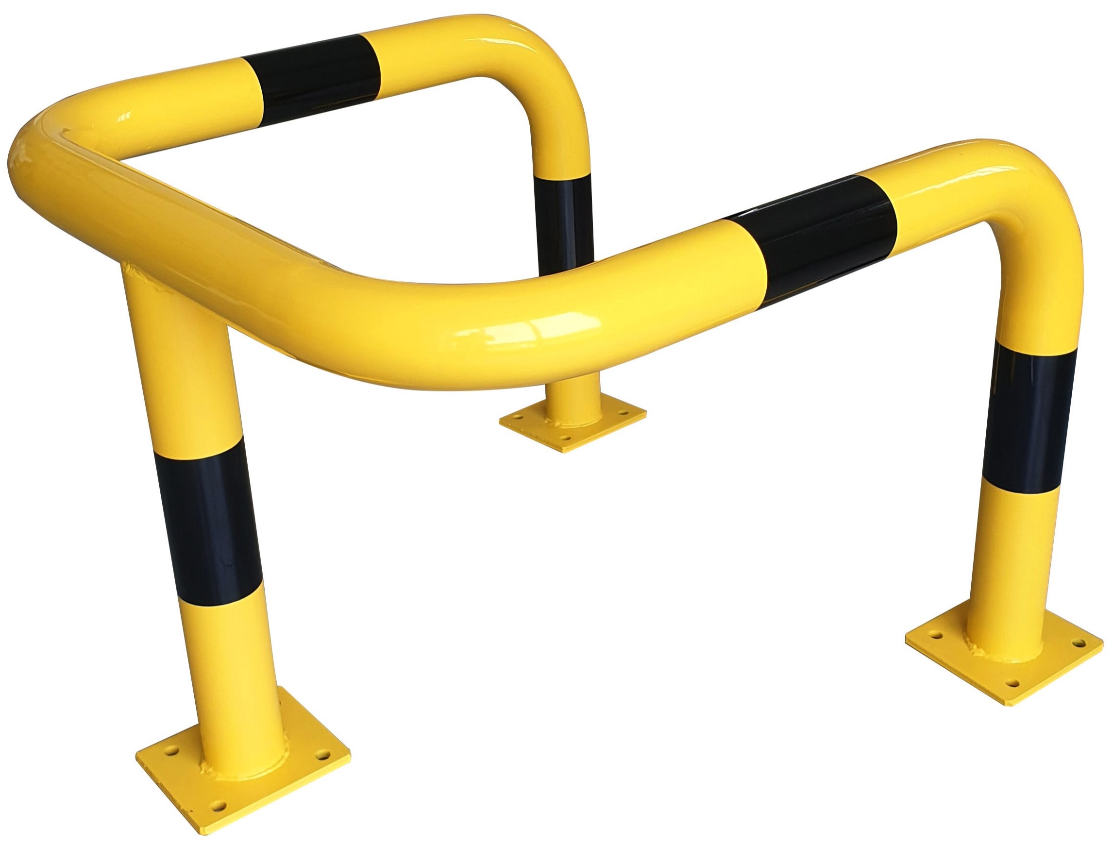 RS PRO Black/Yellow Steel Protection Barrier