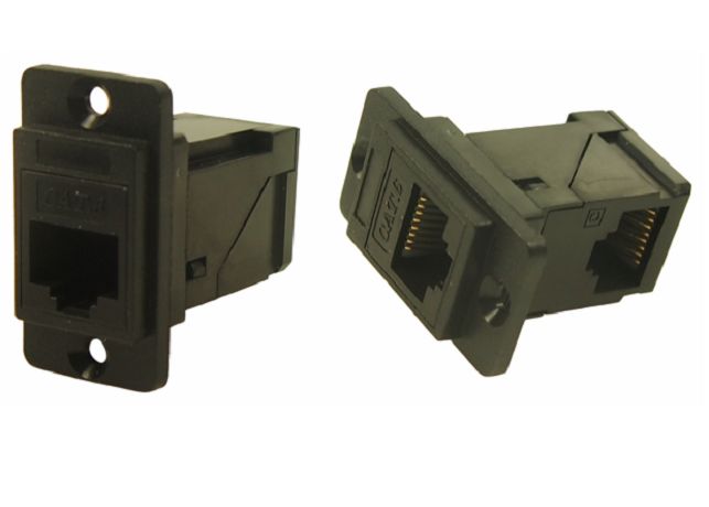 RS PRO Single-Port RJ45 Female Feedthrough Ethernet Connector, Cat6, Unshielded