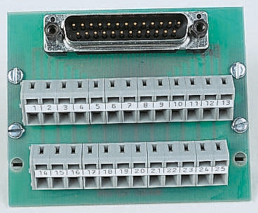 WAGO 25-Contact Female Interface Module, D-sub Connector, DIN Rail Mount, 1A