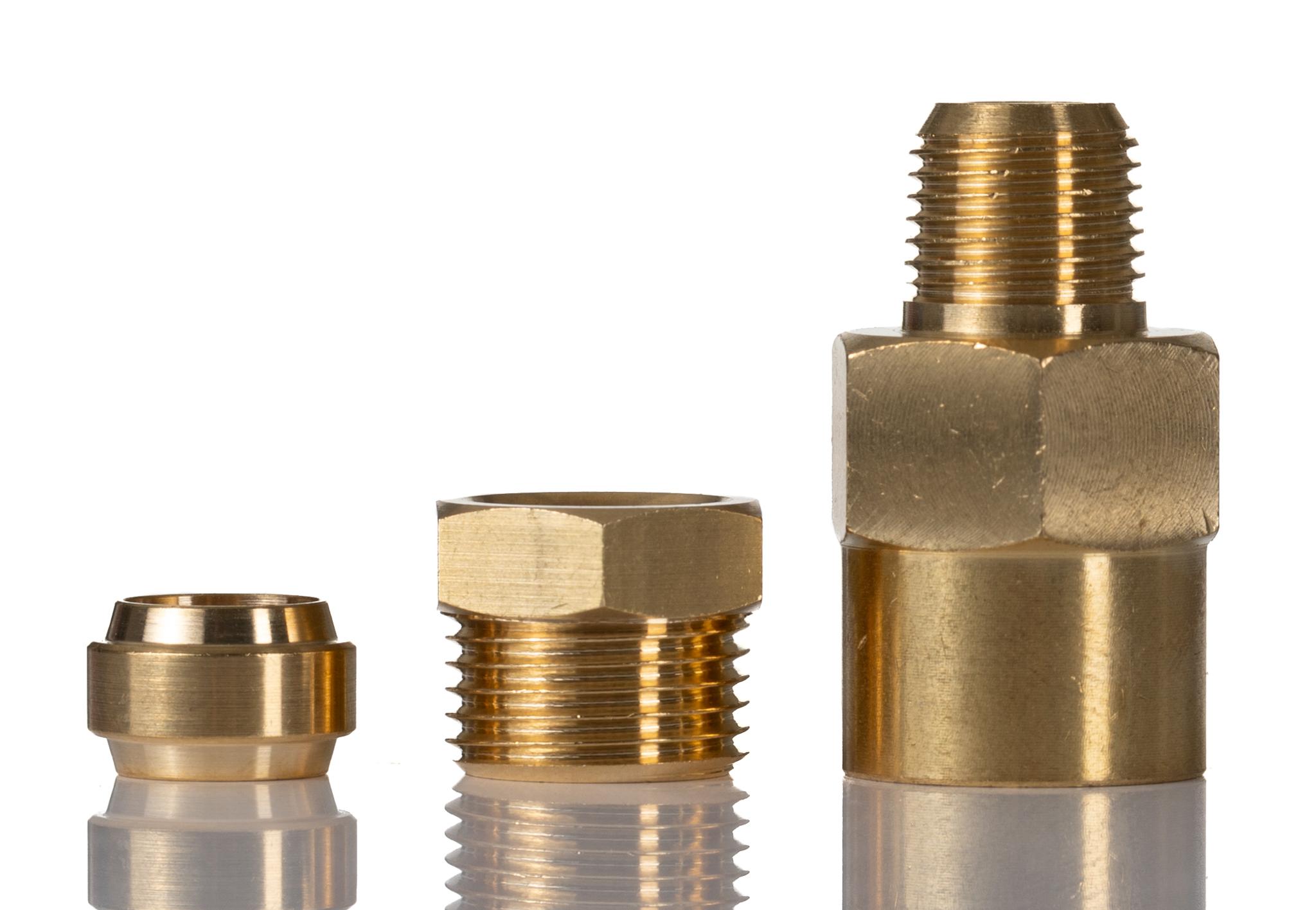 Norgren ENOTS Series Straight Threaded Adaptor, R 1/8 Male to Push In 5/16 in, Threaded-to-Tube Connection Style