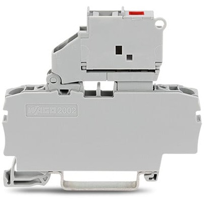 WAGO 2002-1611/1000-867 TOPJOB S Series Grey, 2.5mm², 1-Level, Push In Termination, Fused, ATEX, CSA, IECEx