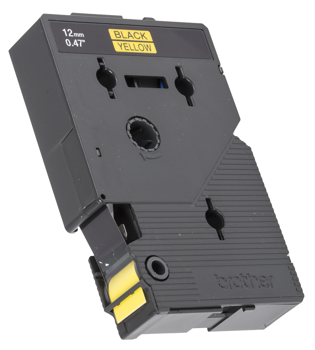 Brother Black on Yellow Label Printer Tape, 8 m Length, 12 mm Width