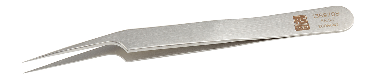 RS PRO 115 mm, Stainless Steel, Tweezers