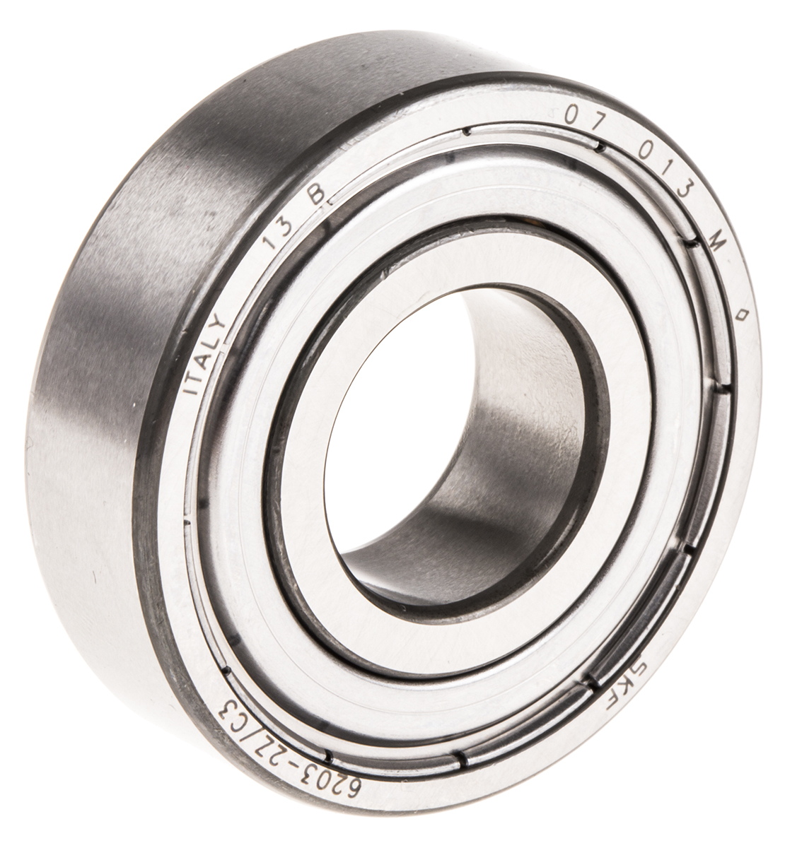 SKF 6203-2Z/C3 1 Row Ball Bearing - 17 mm ID, 40 mm OD