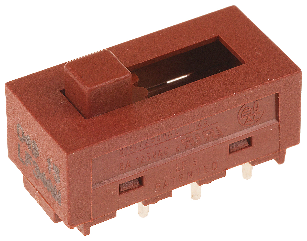 Molveno Panel Mount Slide Switch SPST-2NC 8 A Toggle