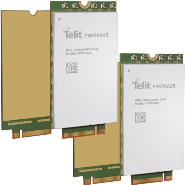 Telit FN990A40 (sub-6 only) 3.3V dc WiFi Module, LTE PCIe Gen 3, USB 3.1 Gen 2