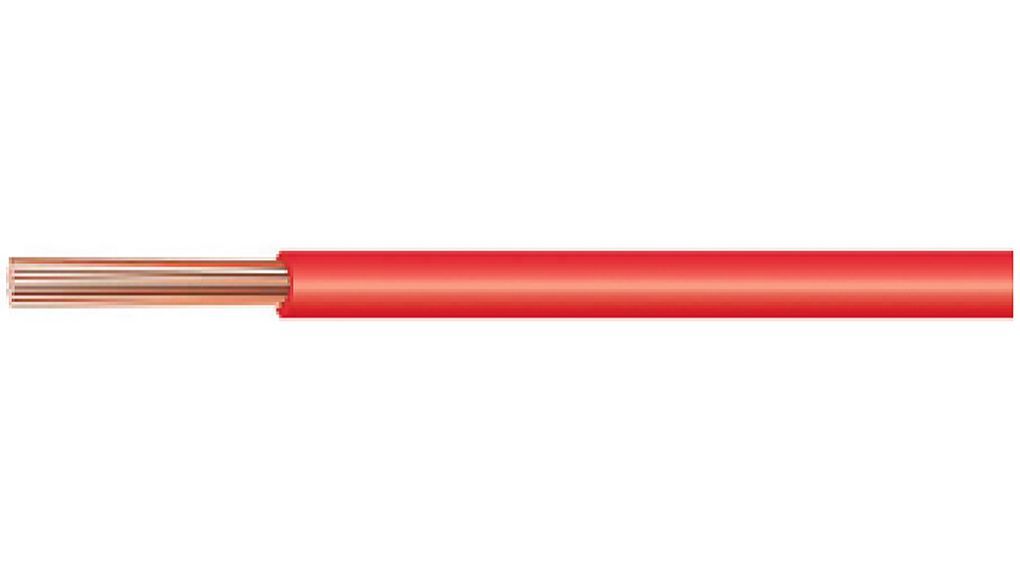 Helukabel H07V Series Red 10 Hook Up Wire, 8, 100m, PVC Insulation, 29197
