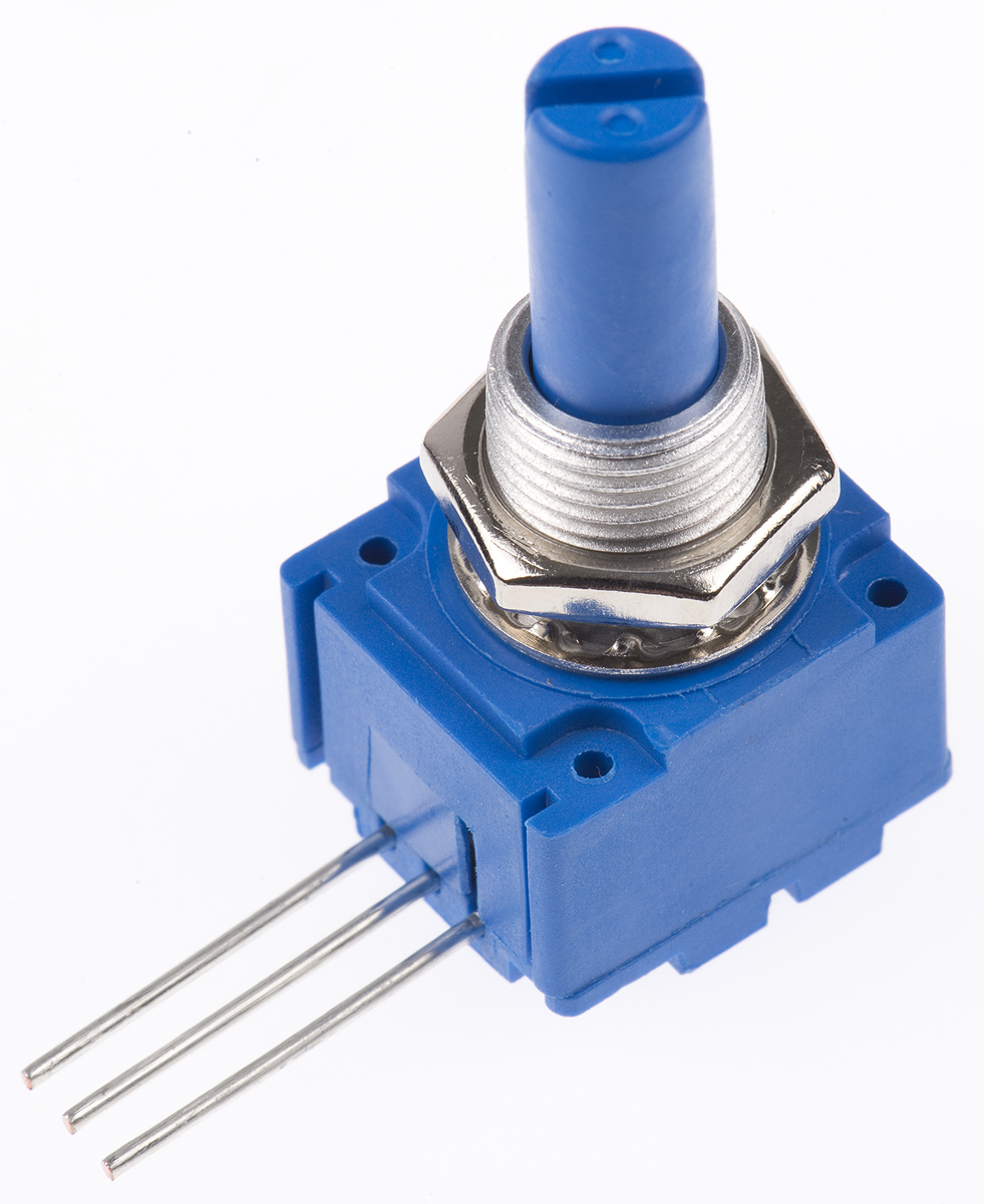 Bourns 91 25kΩ Rotary Potentiometer 1-Gang, Panel Mount (Through Hole), 91A1A-B28-E17L