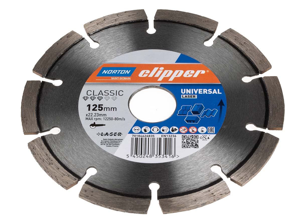 Norton Aluminium Oxide Cutting Disc, 125mm, 1 in pack