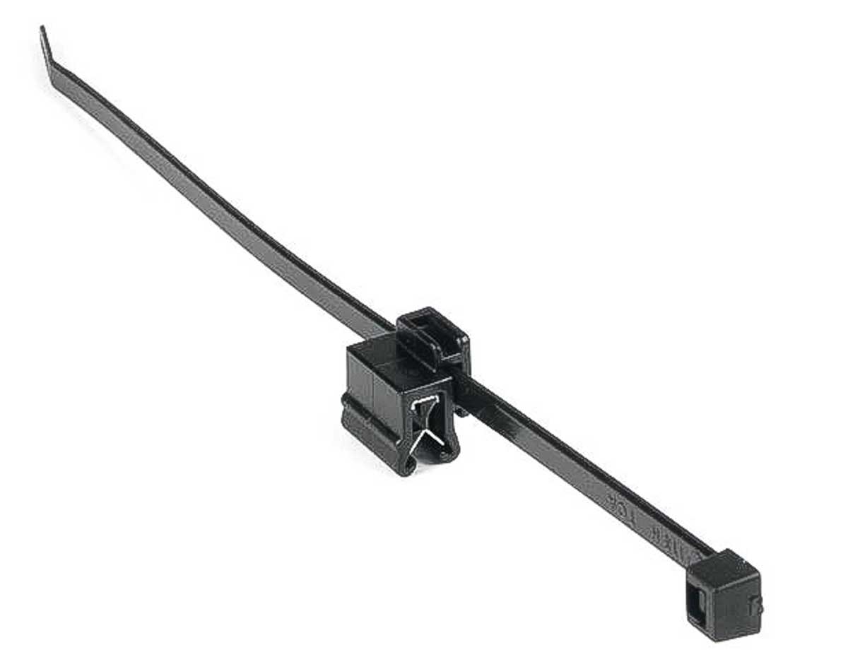HellermannTyton Cable Tie, Assembly, 200mm x 4.6 mm, Black PA 6.6 UV Resistant, Pk-500