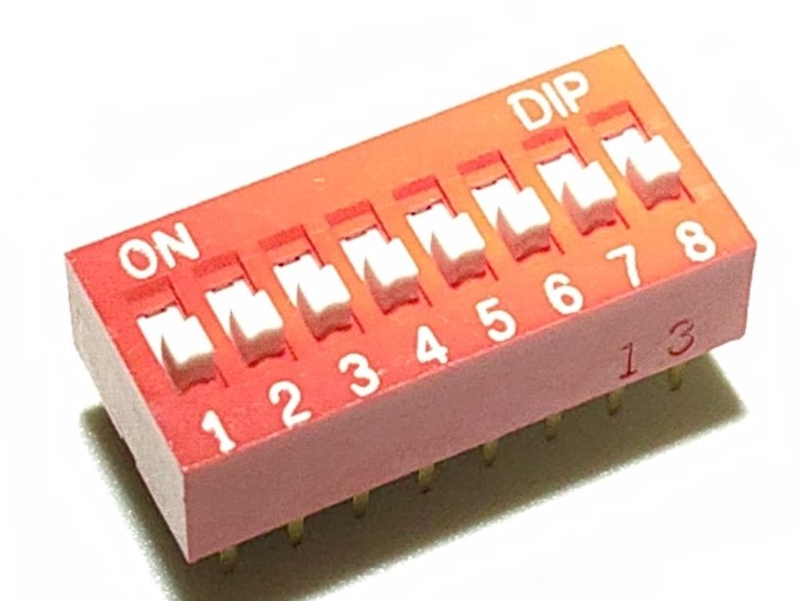 RS PRO 8 Way Through Hole DIP & SIP Switch SPST
