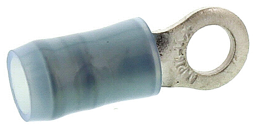 TE Connectivity, PIDG Insulated Ring Terminal, M3.5 Stud Size, 1mm² to 2.6mm² Wire Size, Blue