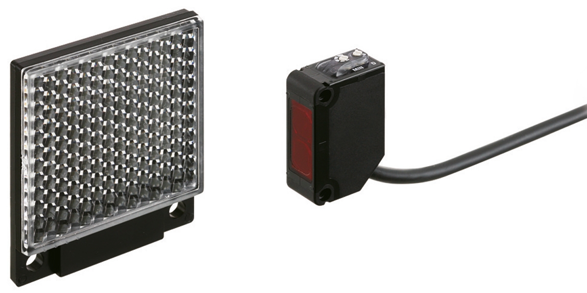 Panasonic Retroreflective Photoelectric Sensor, Block Sensor, 3 m Detection Range