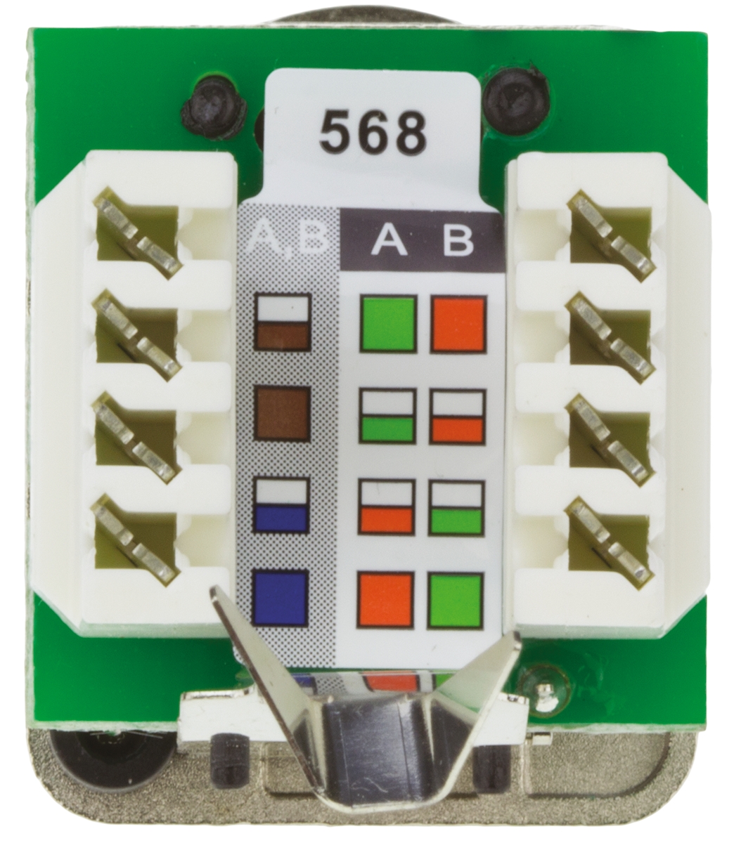 Neutrik etherCON Series Female RJ45 Connector, Cable Mount, Cat5e Straight 1 Port 8 -Way