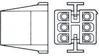 TE Connectivity, Commercial MATE-N-LOK Male Connector Housing, 4.95mm Pitch, 8 Way, 2 Row
