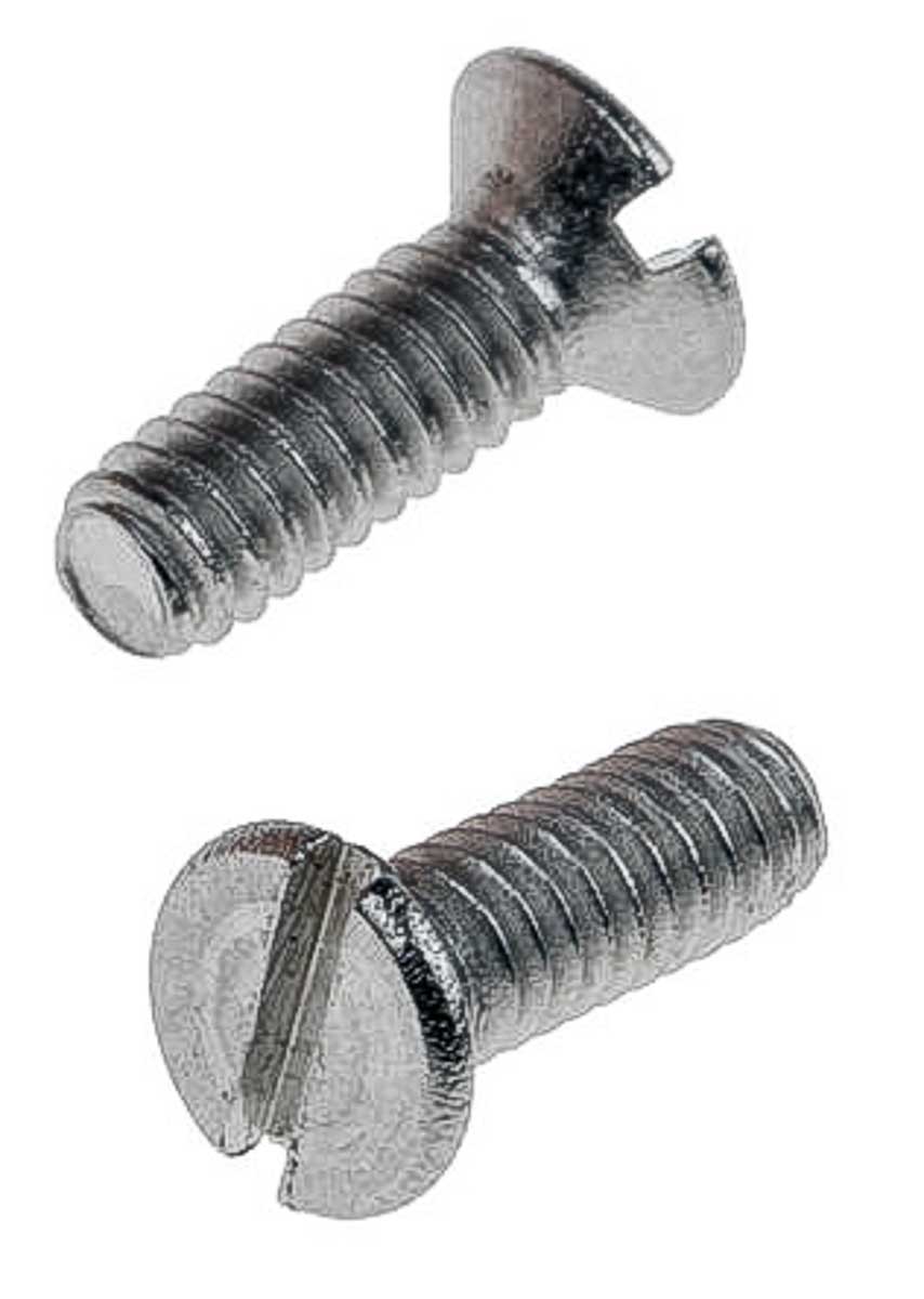RS PRO Slot M1.4 Countersunk A2 304 Stainless Steel Machine Screws DIN 963 x 4.0mm