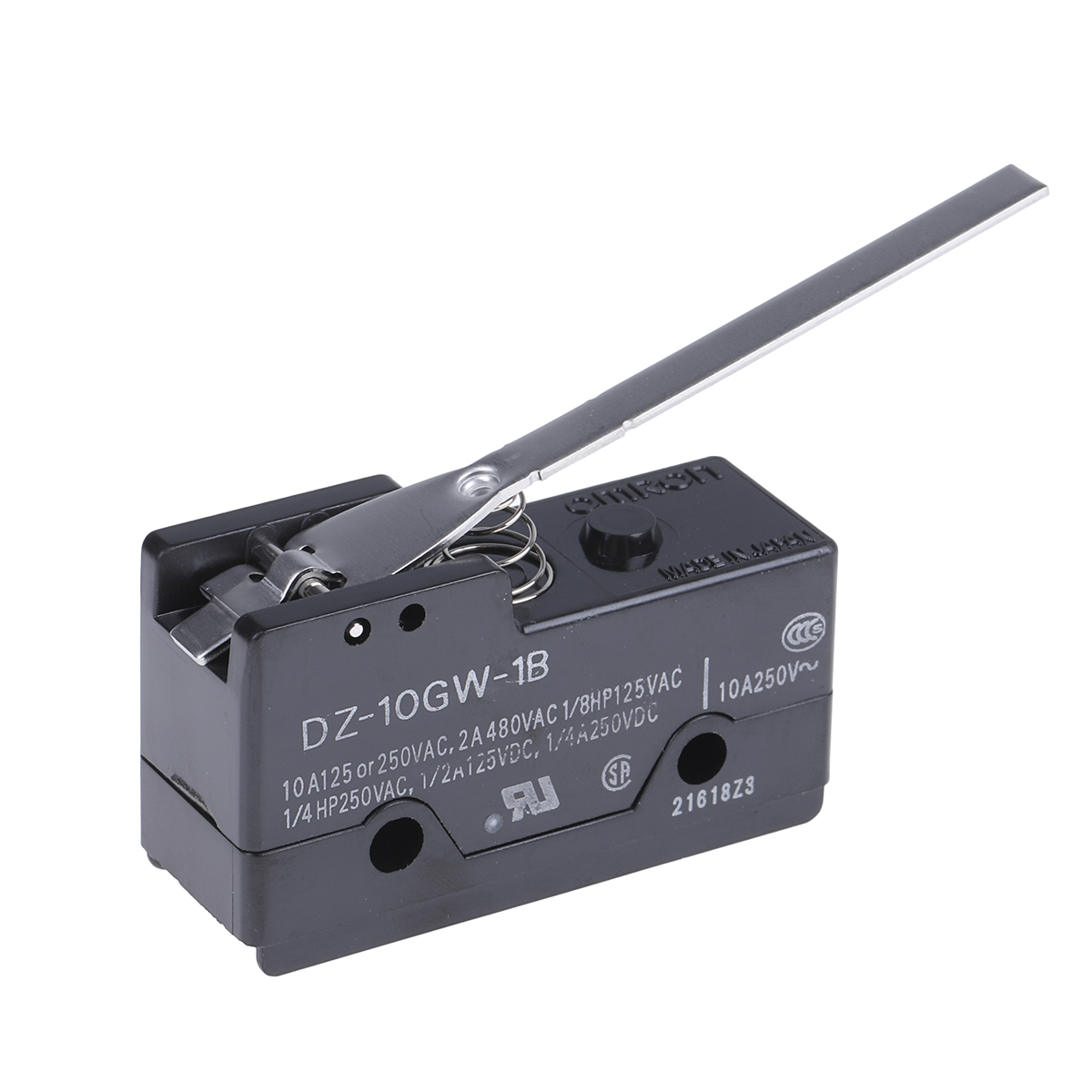 Omron DZ Series Lever Limit Switch, 2NO/2NC, IP00, DPDT, 250V ac Max, 10A Max