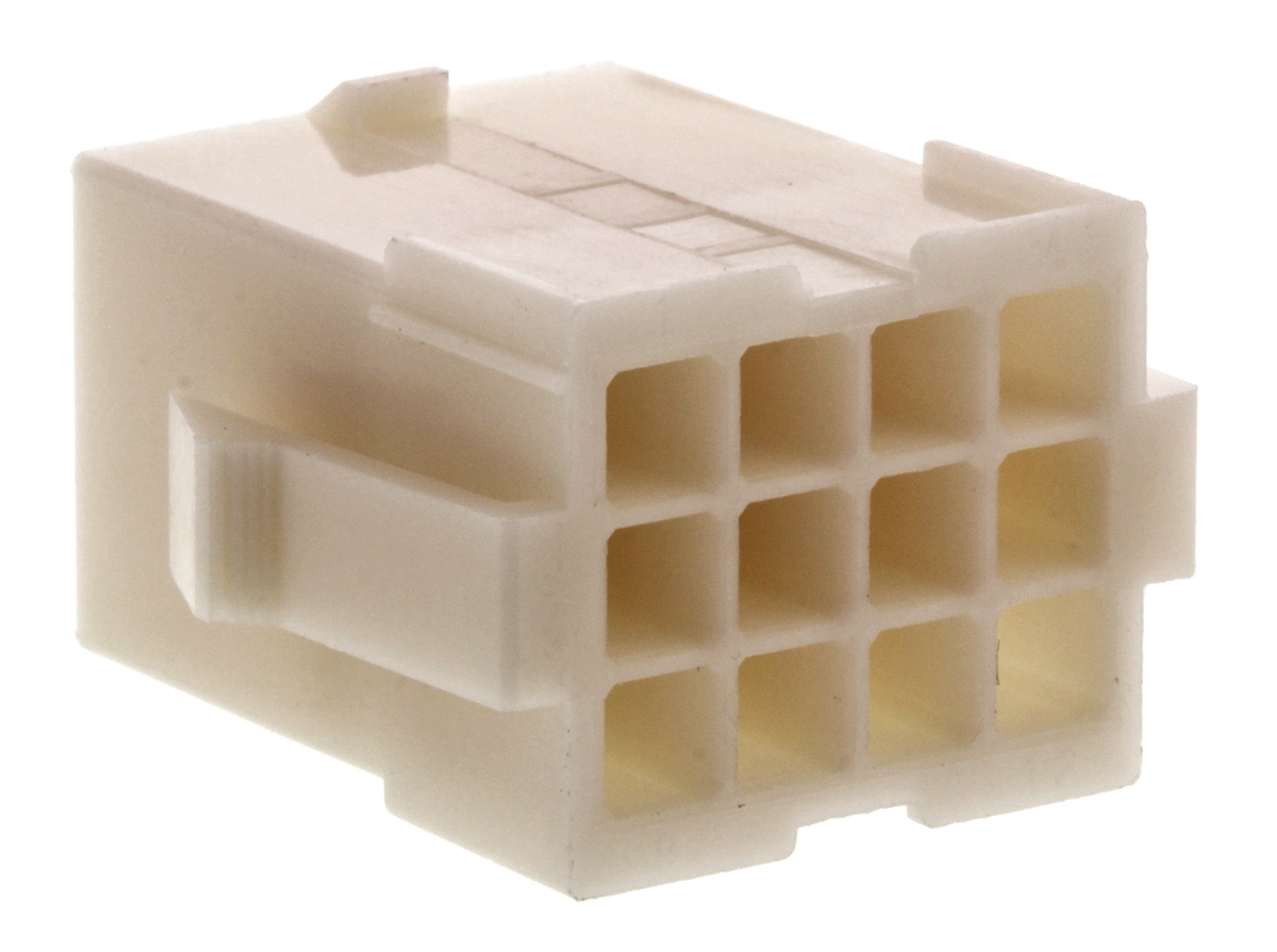 TE Connectivity, Mini-Universal MATE-N-LOK Female Connector Housing, 4.2mm Pitch, 12 Way, 3 Row