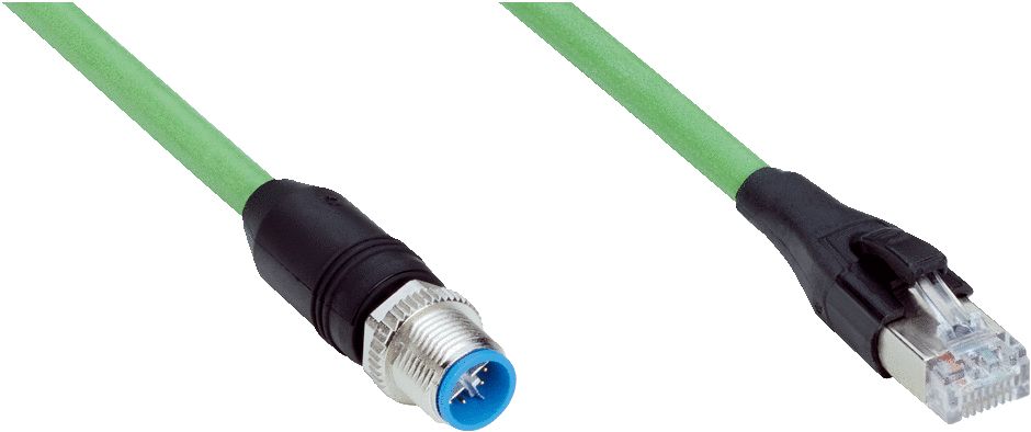 SICK Male 8 way Straight M12 to Male 8 way Free Cable End Connector Cable, 10 m