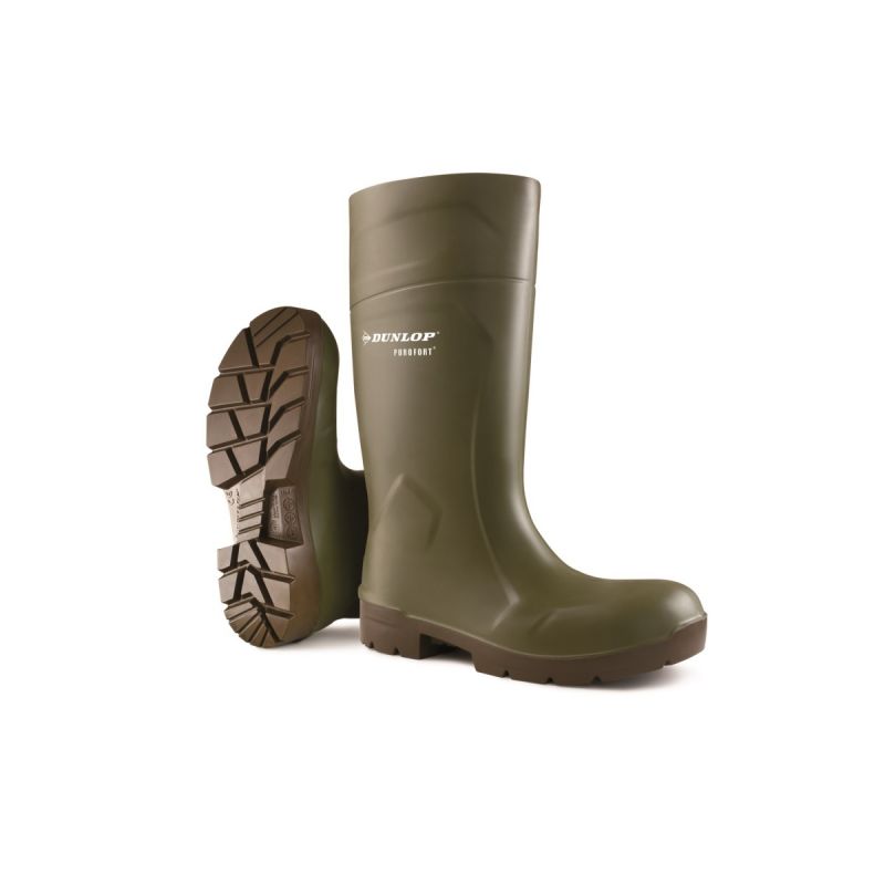 Dunlop Green Steel Toe Capped Unisex Safety Wellingtons, UK 3, EU 36