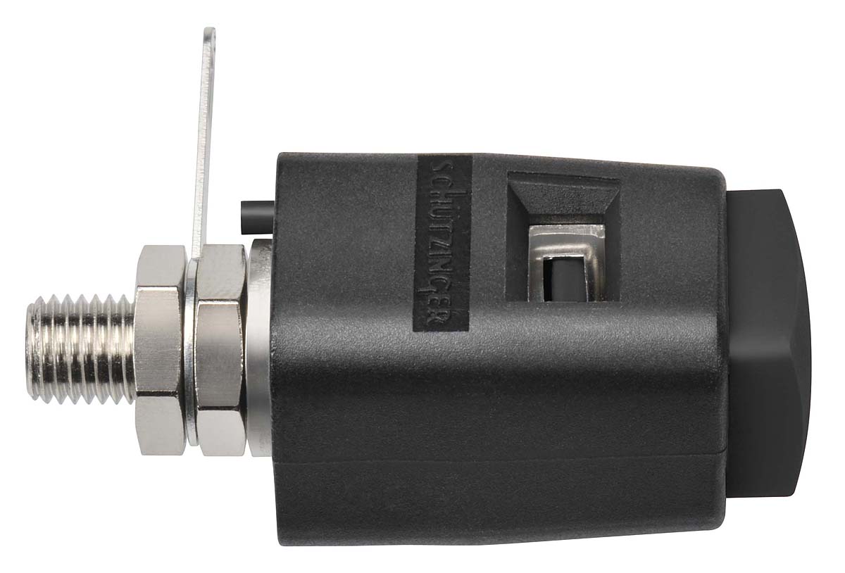 Schutzinger 6.2mm Black Terminal Post, 33V dc, 16A, M6 Thread