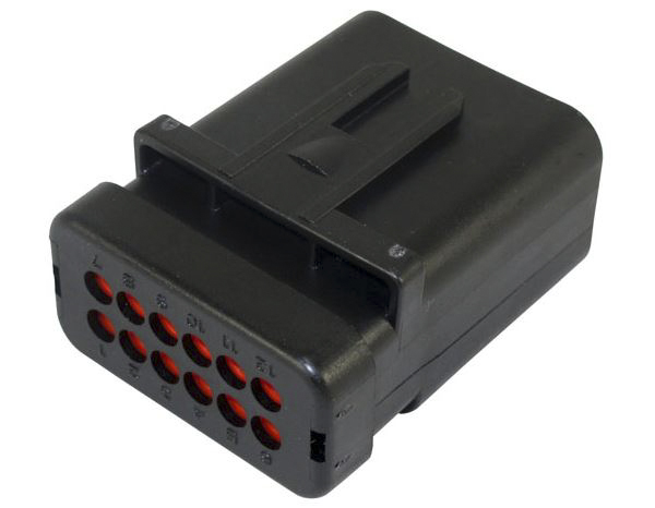 TE Connectivity, AMPSEAL 16 Automotive Connector Plug Red Clip Mount 12 Way 776539-1