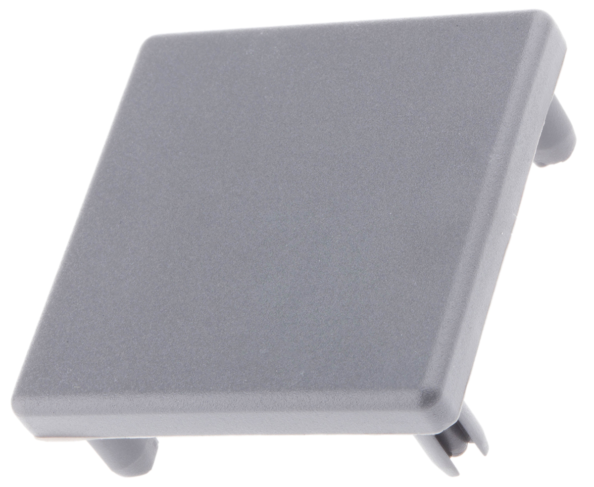 FlexLink Grey Square End Cap, 44 mm Strut Profile, 11mm Groove