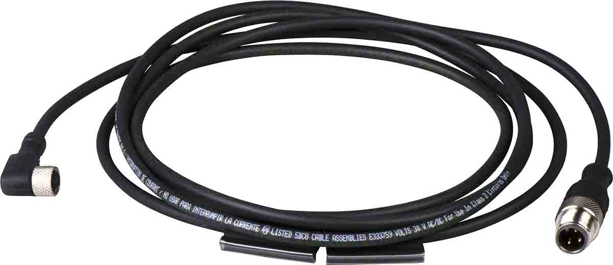 Telemecanique Sensors Male 4 way M12 to Female 4 way M8 Sensor Actuator Cable, 1 m