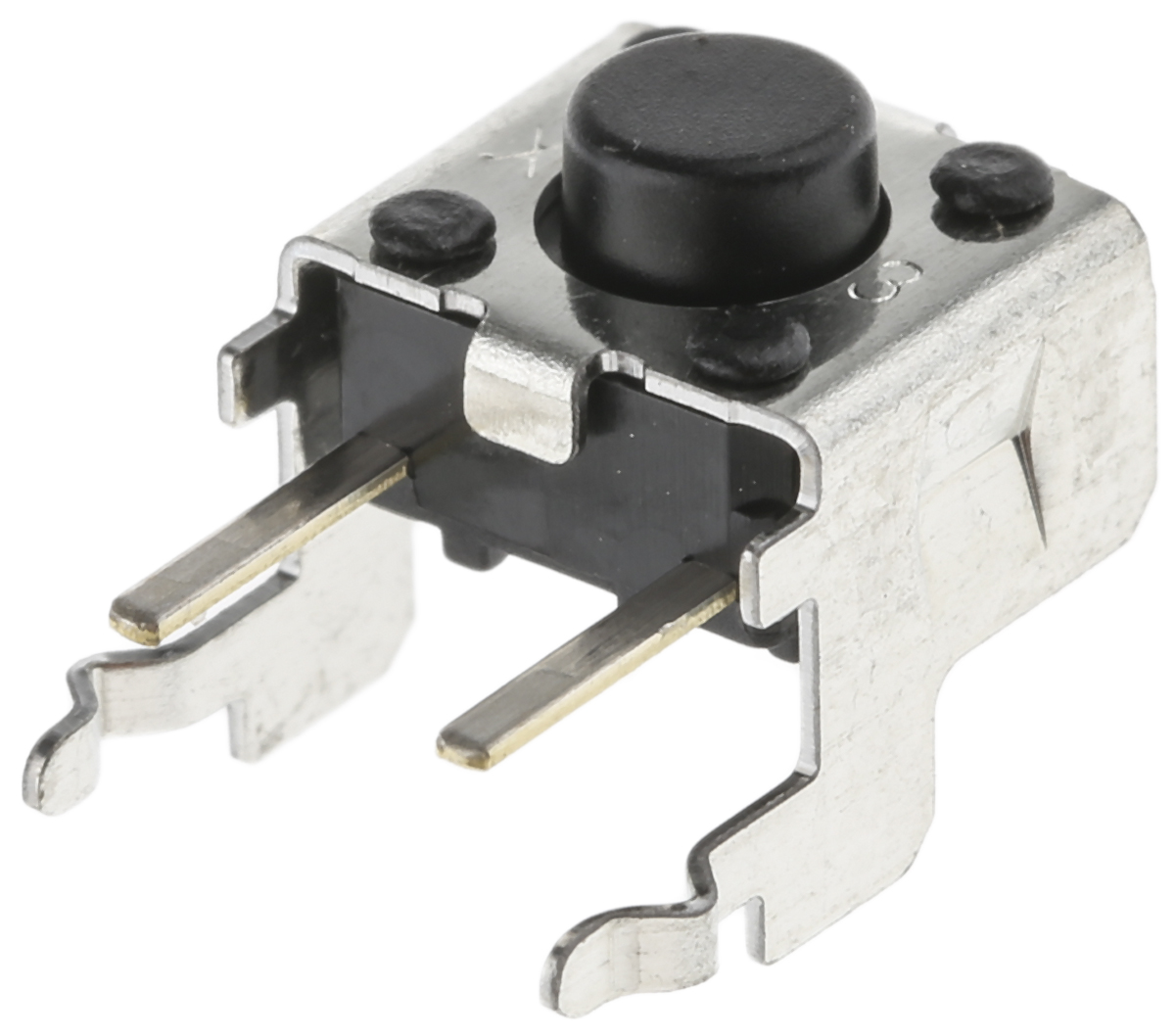 Omron Black Plunger Tactile Switch, SPST 50 mA @ 24 V dc 1.6mm Through Hole