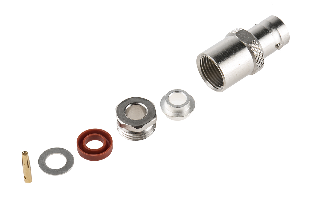 Radiall, Jack Cable Mount BNC Connector, 50Ω, Clamp Termination, Straight Body