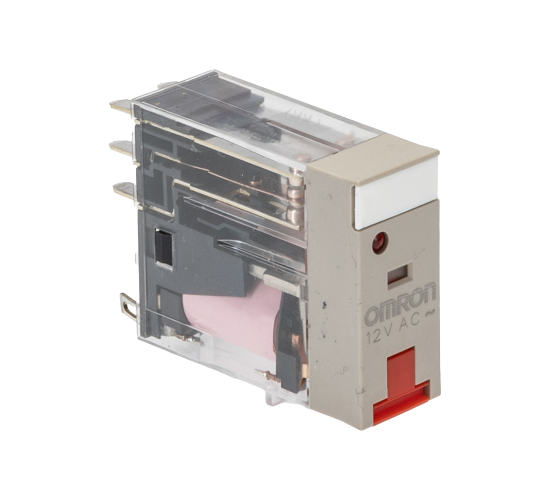 Omron Plug In Non-Latching Relay, 12V ac Coil, 5A Switching Current, DPDT