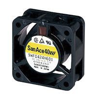 Sanyo Denki 9WF Series Axial Fan, 24 V dc, DC Operation, 13.2m³/h, 1.82W, 76mA Max, 40 x 40 x 20mm