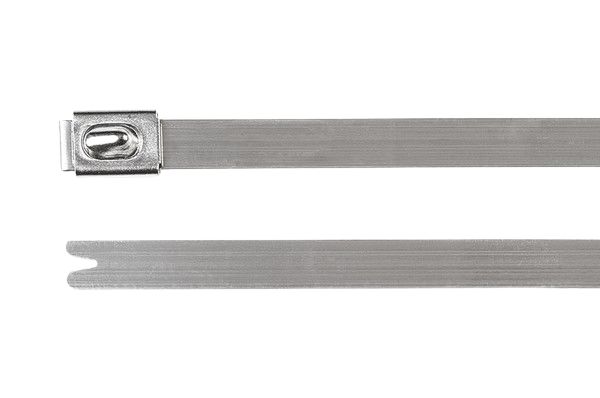 HellermannTyton Cable Tie, , 362mm x 4.6 mm, Metallic 304 Stainless Steel, Pk-100