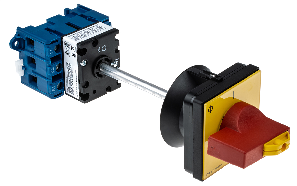 Kraus & Naimer 3P Pole Isolator Switch - 63A Maximum Current, 22kW Power Rating, IP65
