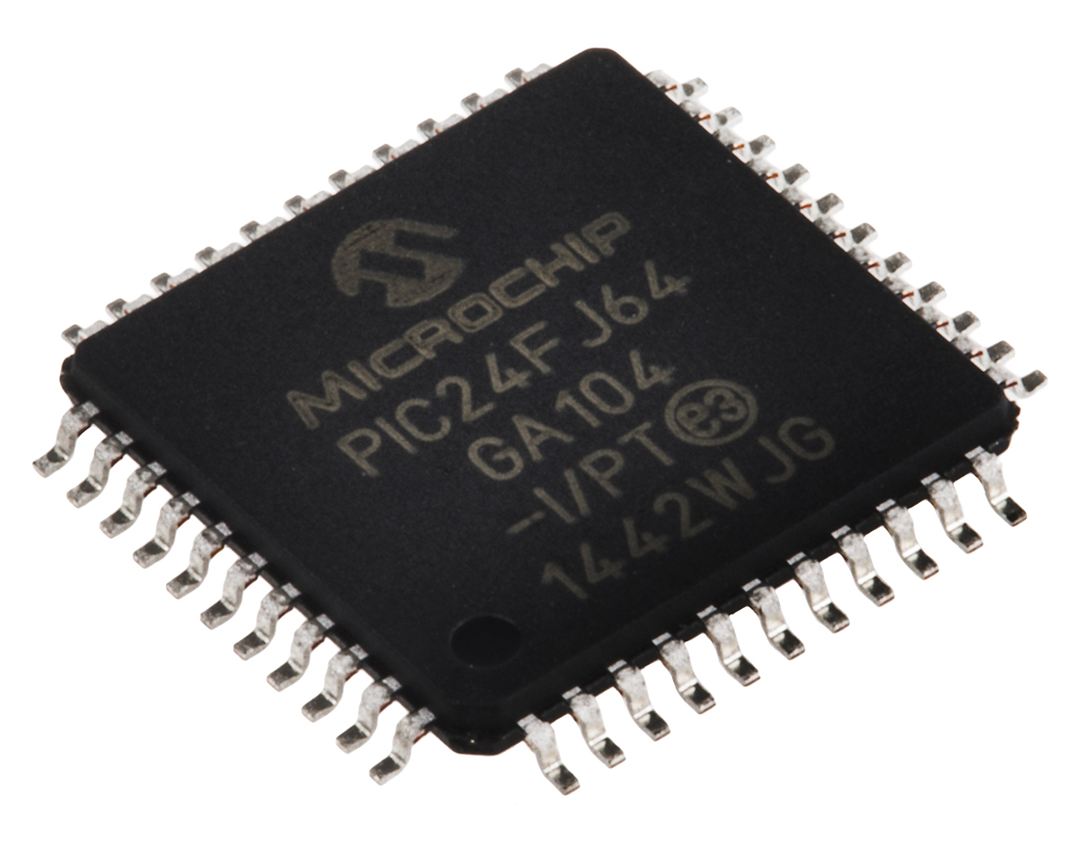 Microchip PIC24FJ64GA104-I/PT, 16 bit PIC, PIC24FJ Microcontroller, 32 MHz, 64kB FLASH, 44-Pin TQFP