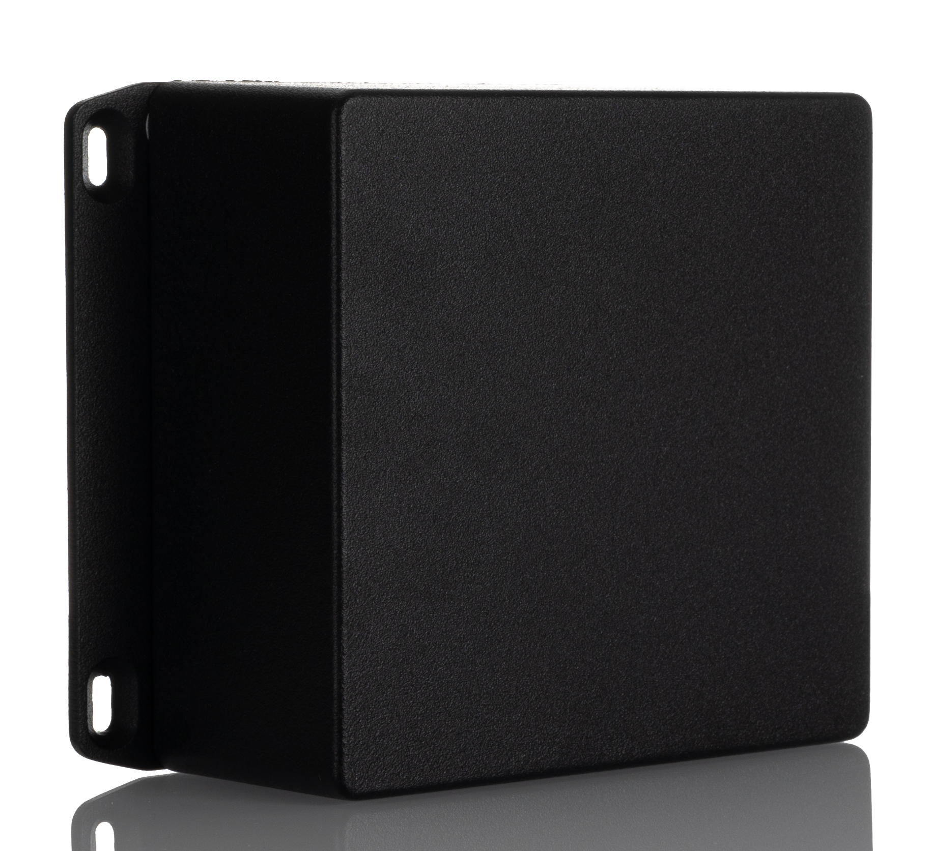 Hammond 1590 Series Black Die Cast Aluminium Enclosure, IP54, Flanged, Black Lid, 120 x 120 x 59mm