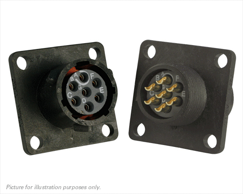 Souriau Sunbank by Eaton Circular Connector, 7 Contacts, Flange, Standard Connector, Plug, Female, IP68, IP69K, UTS
